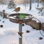 온수기, 조절 라나텔 겨울철용 100w 히터, 목욕 코드(블랙-1팩) 기능 /led 닭 온도 디아이서 표시등, 조류 겨울철 5.9피트 잠수식 야외용... 