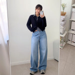 티롭 워싱 와이드 데님 팬츠 A1062 : 어썸하비