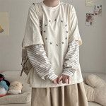 노바 스타 레이어드 티셔츠 (4color) : 유하루 스토어