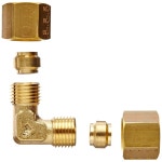 레그리스 0102 06 00 황동 압축 튜브 피팅, 90도 유니온 엘보우, 6mm OD 4 mm : 세컨드19그린