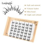Lanjinglin 6 행 클러스터 속눈썹 나비 자연 3D 개별 : 덕하유통