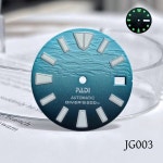 호환 28.5mm Yuanzu 3D Abalone 녹색 빛나는 수정 된 식 다이얼 NH35NH36 시계 액세서리 도구에 적합 : 골든106