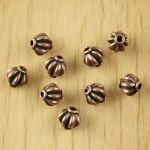 smiley face wooden spacer beads30개 8mm 다크 골드 톤 호박 스페이서 비즈 H1981 : 올바름픽