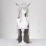 게임 Arknights Lappland Decadenza 코스프레 가발 헤어 Offwhite 긴 머리 Hallowen Play Role Prop : 응봉소소온