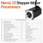 YEJMKJ 네마 23 스테퍼 모터 2상 1.8 u200C u200C 3.5Nm(495.64oz in) 고토크 바이폴라 110mm 4.2A 1.0 4와이어 샤프트 21mm 8mm... 