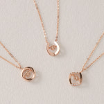 므씨엘 14K 오블리아 꼬냑 다이아몬드 댄싱스톤 목걸이 발렌타인데이 선물 : 므씨엘