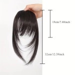 여성용 직선 합성 헤어 익스텐션(레이어드 앞머리 포함) 측면 스윕 다용도 스타일링을 위한 자연스러워 보이는 : 덕하유통