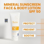 아벤 미네랄 자외선 차단제 브로드 스펙트럼 SPF 50 페이스 앤 바디 로션 4.23 Fl Oz : 바쿠간LAB