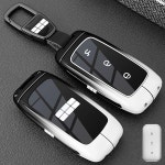 지리 갤럭시 호환 EX5 E5 L6 L7 EMI NO.1 프로톤 e.MAS 7 5 E8 스타리 8 액세서리용 자동차 아연 합금 TPU 가죽 키 케이스 커버 : 제이앤오0