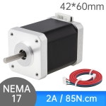 Nema 17 스테퍼 모터 60MM 바이폴라 2A 85N cm 42 모터 2상 4선 바이폴라 스테퍼 모터 1 8도 DIY CNC 3D 프린터용 : 호므찌기