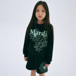 [마르디 메크르디 레쁘띠] KIDS SWEATSHIRT TRIPLE FLOWER_BLACK MINT : 마르디 메크르디