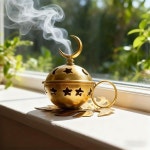 손잡이가 있는 금속 콘 인센스 홀더 요가 스파 아로마테라피에 적합한 버너 : 유명소소온