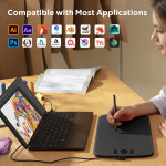 Ugee M808 드로잉 태블릿 그래픽 테이블 안드로이드 PC 용 10 인치 디지털 펜 보드 쓰기 패드 Windows 전문 디자인 : 제스106