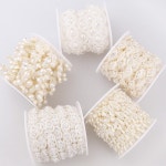 DIY 웨딩 파티 장식용 사이즈 ABS 모조 진주 비즈 체인 트림 쥬얼리 파인딩 공예 액세서리 1 롤 : 적상소소온