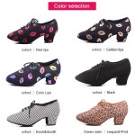 여성 라틴 스포츠 댄스화 T1 B 베티 댄스 신발 부드러운 밑창 옥스포드 천 라인 연습 T1 Color lips 40 : 큐티 스토어