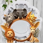 농장 동물 실리콘 몰드 사자 호랑이 퐁당 케이크 도구 토퍼 초콜릿 공예 껌 페이스트 폴리머 클레이 : 천관소소온