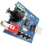 USB DAC용 S/PDIF 디코더 보드 모듈 아날로그 출력용 PCM2704 1개 : love09