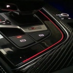 아우디 A4 B9 인테리어 중앙 조명 보관함 기어 패널 램프 광택 검정색 LED 트림 주변 : 보시몰