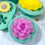 DIY 장미 꽃 모양 퐁당 실리콘 몰드 케이크 도구 사탕 수지 폴리머 클레이 초콜릿 베이킹 만들기 : 천관소소온