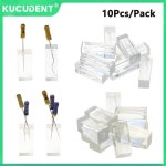 10 개/갑 치과 엔도 훈련 블록 M8001 회전 파일 실습 연구를위한 투명 근관 모델 치아 : 샤메디컬