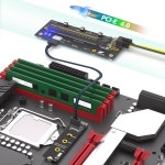 완벽호환 TISHRIC M.2 M-Key 224222602280에서 PCIE 4.0 X16로 변환하는 라이저 카드 PWR ATX 6핀 12V 최대 32Gbps Oculink SFF... 