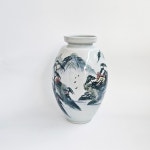 여주 도자기 장식 백자 산수화 항아리 외국인선물 : 혜당