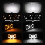 티에이치이노베이션 | HAOLIDE 10인치 점보 트럭 운전등 듀얼 컬러 플로잉 스트로브 플래시 DRL 하이/로우 플러드 스팟 빔 6000k 화이트 12V 24V 1pcs : 빅그로우8