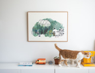 [소포빌라]  Liekeland bloemenstruik Print (60x80cm) 자필 서명 포함  온실 포스터 : 소포빌라