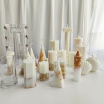 DIY 플라스틱 소재 캔들 제작 몰드 기둥형 아이스 엠보싱 아로마테라피 왁스 모델 홈 데코 : 조계소소온