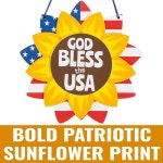 익스프레스 애국 신의 축복이 미국 해바라기 제작 간판 키트 공예 12개 : cellpoint