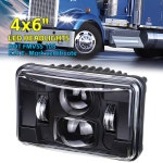 피터빌트 357 379 378 320 362 / 켄워스 T800 W900 T600A C500 K100E T400 용 4X6인치 LED 헤드라이트 상/하향등 1개 : 디더블유이지몰