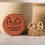 점토용 맞춤형 텍스트 도자기 스탬프 동물 나무 손잡이 없음 : 적상소소온