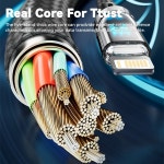 NNBILI PD 27W Type-C 고속 충전 케이블 LED 디스플레이 투명 데이터  USB A 코드(iPhone 14 Pro Max 13 12 11 8 Plus용) : 지산전기