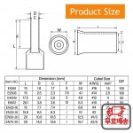 440개 와이어 페룰 키트 엔드 터미널 절연 핀 크림프 커넥터 슬리브 AWG(2/0 1/0 2 4 16) : 다이렉트스토어16