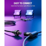 고비 야외 홍수등용 HIQCVOU 10피트 연장 케이블 u200EH7057 H7058 H7062 H7060 H7061 파티오 뒷마당 발코니용 4핀 교체 케이블호환... 