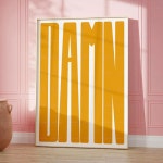 현대 미니멀리스트 DAMN 따옴표 블랙 레드 벽 아트 캔버스 회화 터 거실 홈 장식 G1118 3 21x30cm No Frame : 기쁨한스푼