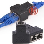 1-2웨이 LAN 이더넷 네트워크 케이블 RJ45 암 스플리터 커넥터 어댑터 (노트북 도킹 스테이션용) : 선암산업