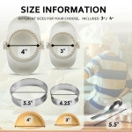 문성 엠파나다 프레스 금형 제조기 세트, 피 기용 만두 파스텔리토스, 칼존, 턴오버, 중국 만두, 화이트 2 사이즈(4 +3 White 4 : 노블스토어1