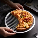원형 알루미늄 메쉬 피자 네트 스크린 오븐 베이킹 논스틱 BBQ 조리 필터 도구 트레이 6inch : 득템루트