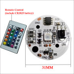 DC3.7V 입력 광원 RGB LED 라이트 패널 31MM 컨트롤러로 디밍  터치 스위치 충전 포트 -c가 있는 원격 제어 : 제이앤원0