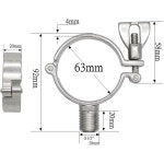 1/2 BSPT 남성 X 핏 3/4 1 -12 인치 12.7-305mm 튜브 OD 304 스테인리스 스틸 파이프 지지대 클램프 행거 브래킷(63 260g) : 비오몰 BEOMALL