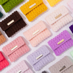 모누의 네트공예 - 벚꽃팝콘 카드지갑 DIY 패키지(하트키링) : 모누의 네트공예