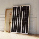 현대 미니멀리스트 DAMN 따옴표 블랙 레드 벽 아트 캔버스 회화 터 거실 홈 장식 G1118 3 21x30cm No Frame : 기쁨한스푼