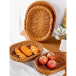 PP 라탄 타원형 공예 빵 소품 바구니 진열용 23cm 16cm 7cm소프트 : 다니엘로