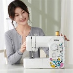 가정용 휴대용 전기 재봉틀 자수 다기능 데스크탑 야간 조명 오버록 포함 : 재약소소온