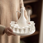 양지옥백주잔 도자기주전자 미니원샷 15ML 작은술잔 중식독주잔 DS BG 11건 상운청자주기세트10컵 : W:est