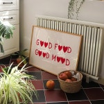 미니멀리스트 미학 귀여운 요리 하트 블랙 요 벽 아트 프린트 캔버스 페인팅 터 사진 주방 룸 홈 데코 G1195 1 21x30cm No frame : 기쁨한스푼