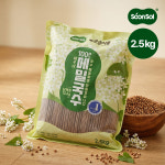 순솔 메밀면 메밀 국수 소바 모밀 냉모밀 100% 순메밀 2.5kg, 1개 : 순솔