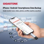기가스톤 듀오 Go USB-A+C 2TB 듀얼 외장 휴대용 SSD 1,050MB/s 광택 표면, 16 PS5 맥 노트북 안드로이드용 4K 60fps ProRes HDR 비디오... 