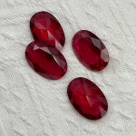 합성 루비 오벌 컷 루즈 빅 젬스톤 실험실 제작 레드 코런덤 5   제작용 대형 사이즈 20x30mm : 골든103